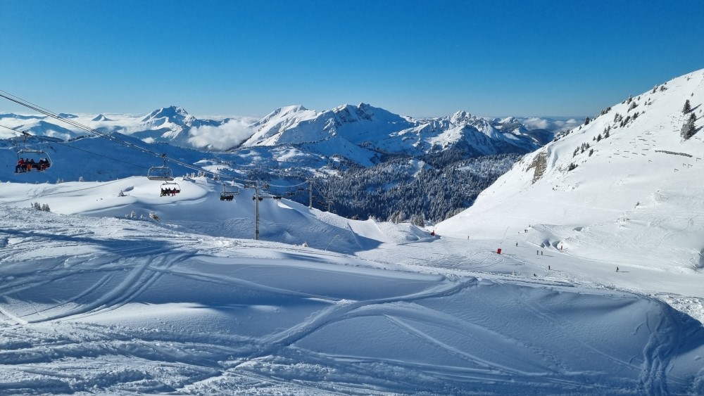 Wintersport in Portes du Soleil.